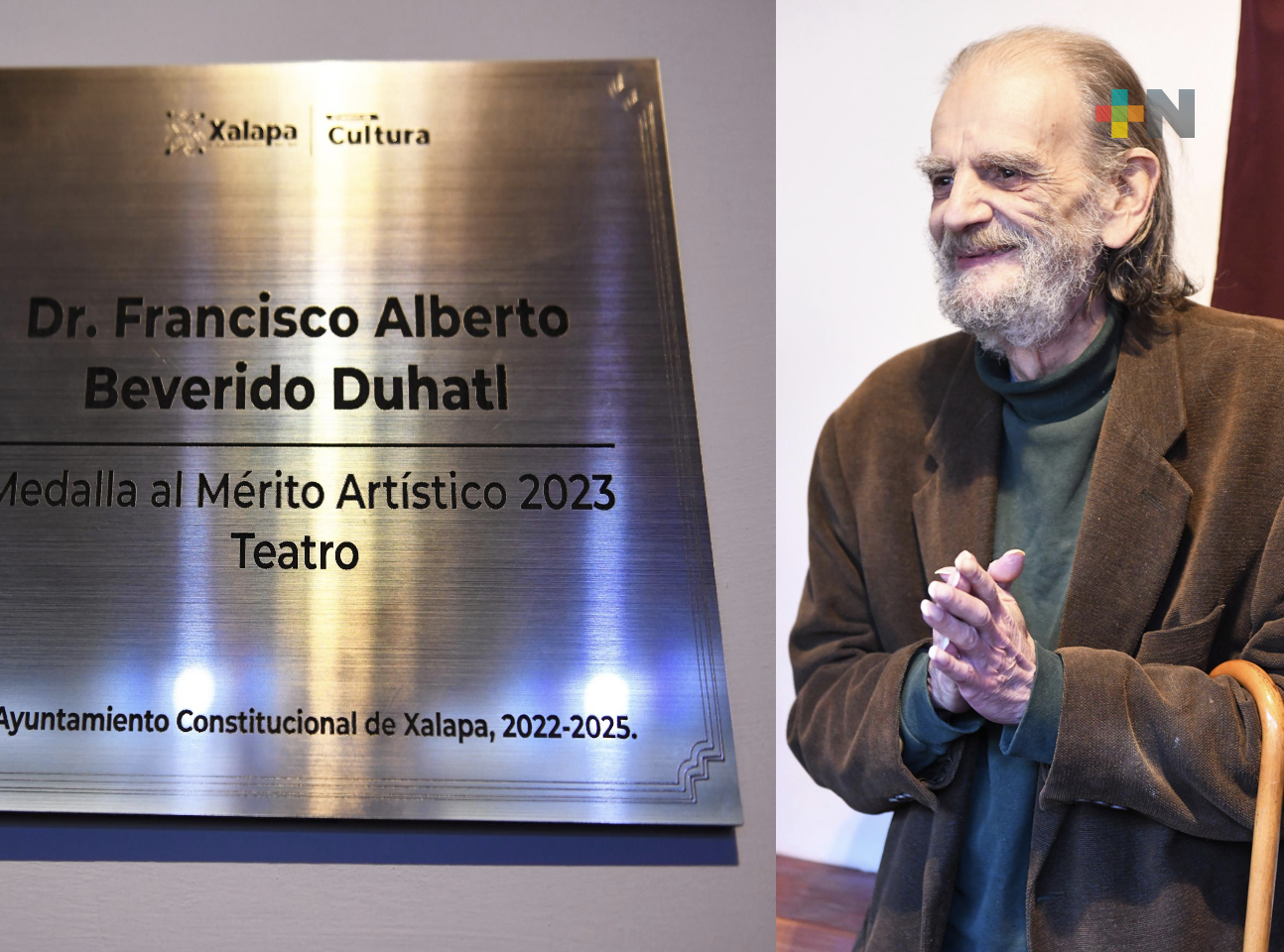 En Xalapa reconocen trayectoria del maestro Francisco Beverido